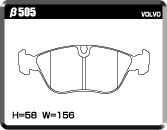 ACRE REAL RACING BRAKE PAD FRONT FOR VOLVO S70 2.4 2.5 ALLMODEL. 8B5252 8B5254 8B5244 β505-REAL-RACING