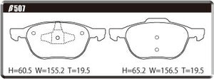 ACRE DUSTLESS REAL BRAKE PAD FRONT FOR VOLVO C30 2.5 T5 MB5254 β507-DUSTLESS-REAL