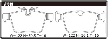 ACRE FORMULA700C BRAKE PAD REAR FOR VOLVO V90 2.0 D4 2.0 D4 AWD PD4204T PD4204TA β519-FORMULA700C