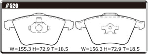 ACRE DUSTLESS REAL BRAKE PAD FRONT FOR VOLVO V40 2.0 T5 2.0 T5 AWD 2.0 T5 R-DESIGN MB5204T MB420 MB420XC β520-DUSTLESS-REAL