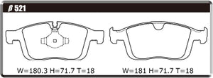 ACRE FORMULA800C BRAKE PAD FRONT FOR VOLVO XC60 2.0 D4 2.5 T5 AWD DD4204TXC DB525XC β521-FORMULA800C
