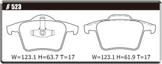 ACRE FORMULA700C BRAKE PAD REAR FOR VOLVO XC90 3.2 AWD 4.4 V8 AWD CB6324AW CB8444AW β523-FORMULA700C