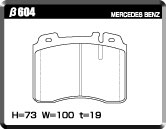 ACRE DUSTLESS REAL BRAKE PAD FRONT FOR MERCEDES BENZ E-CLASS W124 SERIES W124 SEDAN 4.2 E400 PAD THICKNESS 15.5MM B831052~ 124034 β604-DUSTLESS-REAL