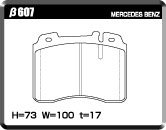 ACRE REAL RACING BRAKE PAD FRONT FOR MERCEDES BENZ E-CLASS W124 SERIES W124 SEDAN 6.0 E60 AMG 124036 β607-REAL-RACING