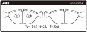 ACRE FORMULA700C BRAKE PAD FRONT FOR MERCEDES BENZ E-CLASS W211 WAGON 3.5 E350 4-MATIC SPORTS-EDITION ~X196564 211287 β608-FORMULA700C