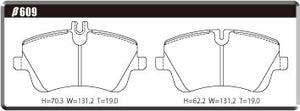 ACRE ZZC BRAKE PAD FRONT FOR MERCEDES BENZ CLK W209 OPEN 3.5 CLK350 209456 β609-ZZC