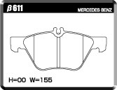 ACRE RACING PRO BRAKE PAD FRONT FOR MERCEDES BENZ E-CLASS W211 SERIES W211 SEDAN 3.5 E350 4-MATIC AVANT-GARDE 211087 β611-RACING-PRO