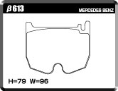 ACRE FORMULA800C BRAKE PAD FRONT FOR MERCEDES BENZ SL R230 SL600 FR 8POT RR 4POT 230477 β613-FORMULA800C