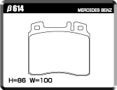 ACRE EUROSTREEET BRAKE PAD FRONT FOR MERCEDES BENZ S CLASS W140 SERIES W140 5.0 500SEL 140051 β614-EUROSTREEET