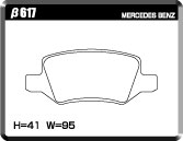 ACRE EUROSTREEET BRAKE PAD REAR FOR MERCEDES BENZ A-CLASS W168 1.9 A190 168032 β617-EUROSTREEET