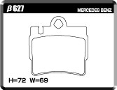 ACRE EUROSTREEET BRAKE PAD REAR FOR MERCEDES BENZ S CLASS W220 SERIES W220 4.3 S430 220070 β627-EUROSTREEET