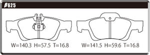 ACRE ZZC BRAKE PAD REAR FOR MERCEDES BENZ V CLASS VIANO W638 2.8 V280 BOSCH CALIPER CAR 638280 β628-ZZC
