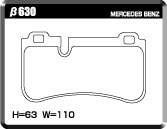 ACRE EUROSTREEET BRAKE PAD REAR FOR MERCEDES BENZ SL R230 SL55 AMG FR 8POT RR 4POT β630-EUROSTREEET
