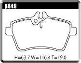 ACRE REAL RACING BRAKE PAD FRONT FOR MERCEDES BENZ B-CLASS W245 1.7 B170 245232 β649-REAL-RACING