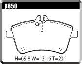 ACRE FORMULA800C BRAKE PAD FRONT FOR MERCEDES BENZ A-CLASS W169 2.0 A200 TURBO 169034 β650-FORMULA800C