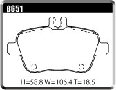 ACRE EUROSTREEET BRAKE PAD REAR FOR MERCEDES BENZ A-CLASS W176 1.6 A180 176042 β651-EUROSTREEET