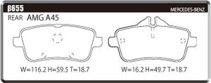 ACRE ZZC BRAKE PAD REAR FOR MERCEDES BENZ SLK R172 5.5 SLK55 AMG FR 4POT 172475 β655-ZZC