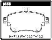 ACRE PC2600 BRAKE PAD FRONT FOR MERCEDES BENZ B-CLASS W246 1.6B180 246242 β658-PC2600