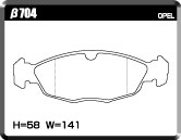 ACRE RACING PRO BRAKE PAD FRONT FOR OPEL ASTRA VITA 1.2 16V SWING GLS XG120 β704-RACING-PRO