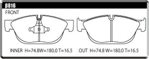 ACRE REAL RACING BRAKE PAD FRONT FOR CITROEN DS4 1.6 TURBO MT B7C5F03S β816-REAL-RACING