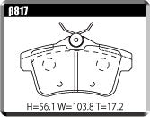 ACRE DUSTLESS REAL BRAKE PAD REAR FOR CITROEN C4 1.2 B7HN02 β817-DUSTLESS-REAL