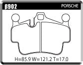 ACRE FORMULA800C BRAKE PAD REAR FOR PORSCHE 911 997MA 3.8 CARRERA S CARRERA 4S TARGA 4S 997M9701 K KF β902-FORMULA800C