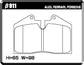 ACRE DUSTLESS REAL BRAKE PAD REAR FOR FERRARI 456 5.5M GTA F456 β911-DUSTLESS-REAL