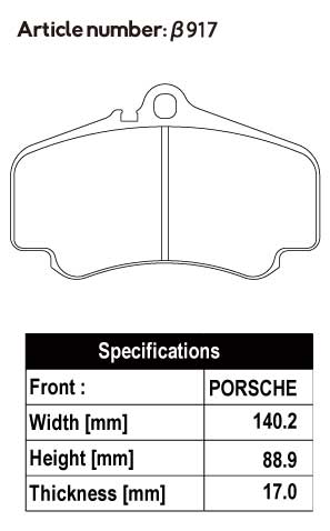 ACRE EUROSTREEET BRAKE PAD FRONT FOR PORSCHE 911 996 3.6 RACE 4 RACE S 99603 99603K β917-EUROSTREEET