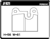 ACRE RACING PRO BRAKE PAD REAR FOR PORSCHE 928 4.7 S S2 β921-RACING-PRO