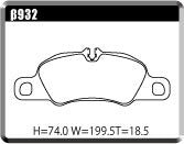 ACRE ZZC BRAKE PAD FRONT FOR PORSCHE 718 CAYMAN 982 2.0 CAYMAN 982H1 982J1 β932-ZZC