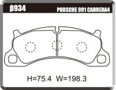 ACRE EUROSTREEET BRAKE PAD FRONT FOR PORSCHE 911 991MA 3.8 CARRERA GTS* 991MA103 β934-EUROSTREEET