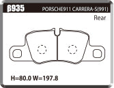 ACRE EUROSTREEET BRAKE PAD REAR FOR PORSCHE 911 991MA 3.8 CARRERA S CARRERA 4S TARGA 4S 991MA103 β935-EUROSTREEET