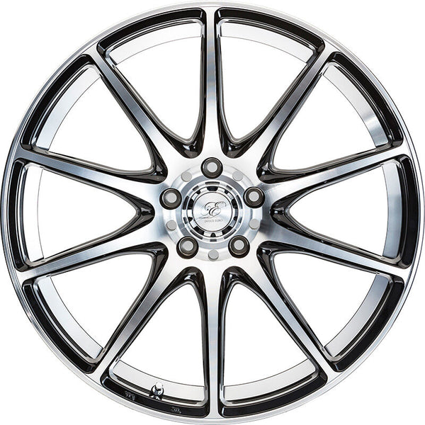 5ZIGEN D-EURO SPORT 18X7.5 +47 5-100 BLACK POLISH 5ZIGEN-00004