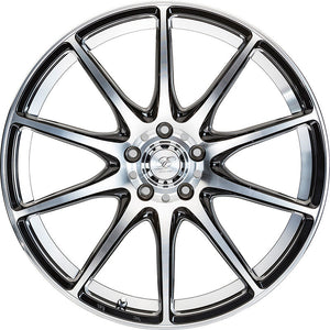 5ZIGEN D-EURO SPORT 18X7.5 +52 5-114.3 BLACK POLISH 5ZIGEN-00006