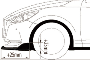 AUTOEXE FRONT UNDER SPOILER PIANO BLACK PAINTED FOR MAZDA MAZDA2 DJ PRE-FACELIFT MODELS DJA1V4900