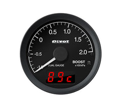 車内アクセサリ PIVOT COMPACT GAUGE boost PIVOT DUAL GAUGE RS BOOST WHITE LIGHTING OBD FOR SUZUKI SWIFT