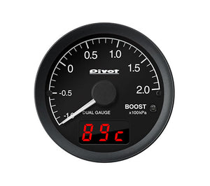 PIVOT DUAL GAUGE RS BOOST ORANGE LIGHTING OBD FOR SUBARU FORESTER SJG FA20 (T/C) DRX-BO