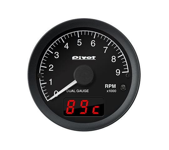PIVOT DUAL GAUGE RS TACHOMETER WHITE LIGHTING OBD FOR DAIHATSU MIRA L275 285S V KF (T/C) DRX-T