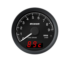 PIVOT DUAL GAUGE RS TACHOMETER WHITE LIGHTING OBD FOR TOYOTA HIACE/REGIUS ACE 211 221K 1KD-FTV DRX-T