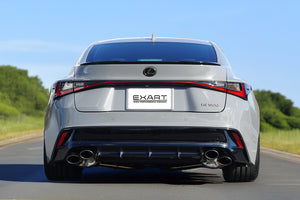 EXART IVSC MUFFLER WITH CARBON FIBER OVAL TAILPIPES (110MM X 70MM 4 PIECES) EXHAUST EXHAUST FOR LEXUS IS500 5BA-USE30 2UR-GSE EA01-LX111-CARBON-FIBER-OVAL-TAILPIPE-110MM-X-70MM-4-PIECES