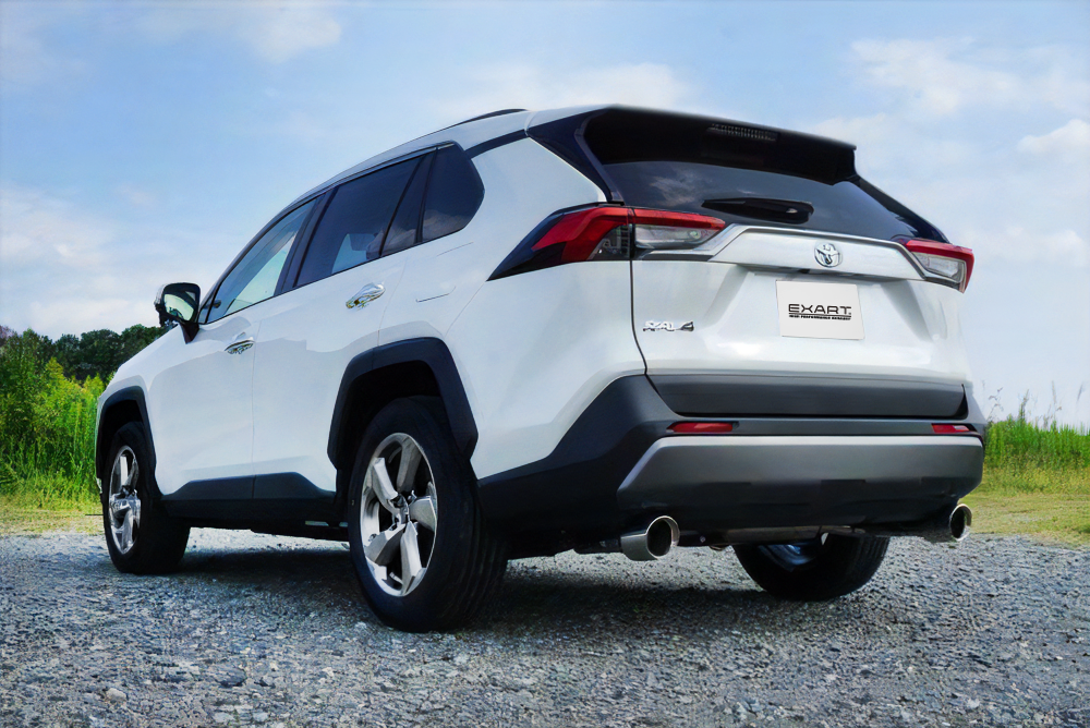 EXART ONE MUFFLER TITANIUM CIRCULAR TAILPIPE (OUTER DIAMETER Φ114) EXHAUST EXHAUST FOR TOYOTA RAV4 6AA-AXAH54 HYBRID A25A-FXS A25A-3NM-4NM EA02-TY113-T
