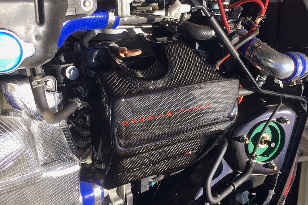 GAZELLE PUNCH ENGINE COVER PAINTED CARBON BLACK FOR HONDA S660 JW5 GAZELLE-PUNCH-00001