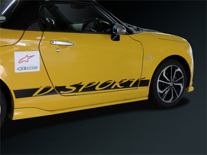 D-SPORT SIDE DECAL WHITE FOR DAIHATSU COPEN LA400K LA400A 99905-A240-WH