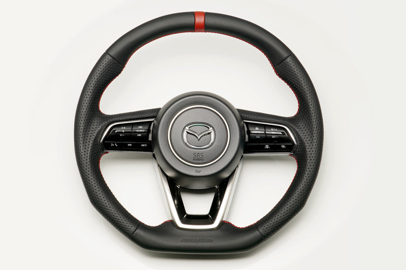 AUTOEXE SPORTS STEERING WHEEL RED STITCH FOR MAZDA CX-80 KL SERIES KHA1V0310