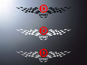 D-SPORT STICKERS & PATCHES ROUND STICKER BLACK FOR  08231B-BK