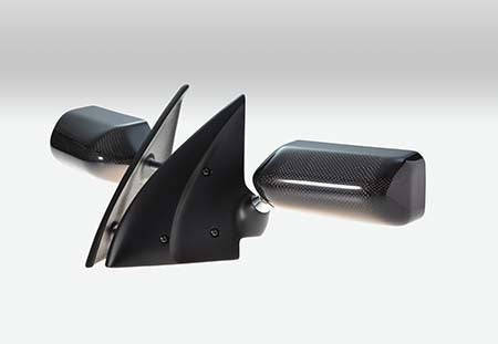 CRAFT SQUARE TOURING COMPETITION MIRROR TRIANGULAR CORNER MOUNT BLUE MIRROR FOR TOYOTA GR YARIS GXPA16  CSBF-GX-BLUE-LENS - Black Hawk Japan