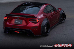 VALENTI JEWEL LED TAIL LAMP ULTRA RED LENS BLACK FOR TOYOTA 86 ZN6 SUBARU BRZ ZC6  TT86ZU-RG-1