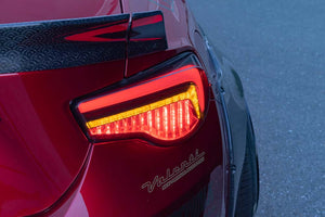 VALENTI JEWEL LED TAIL LAMP ULTRA RED LENS BLACK FOR TOYOTA 86 ZN6 SUBARU BRZ ZC6  TT86ZU-RG-1