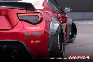 VALENTI JEWEL LED TAIL LAMP ULTRA LIGHT SMOKE BLACK CHROME FOR TOYOTA 86 ZN6 SUBARU BRZ ZC6  TT86ZU-SB-1