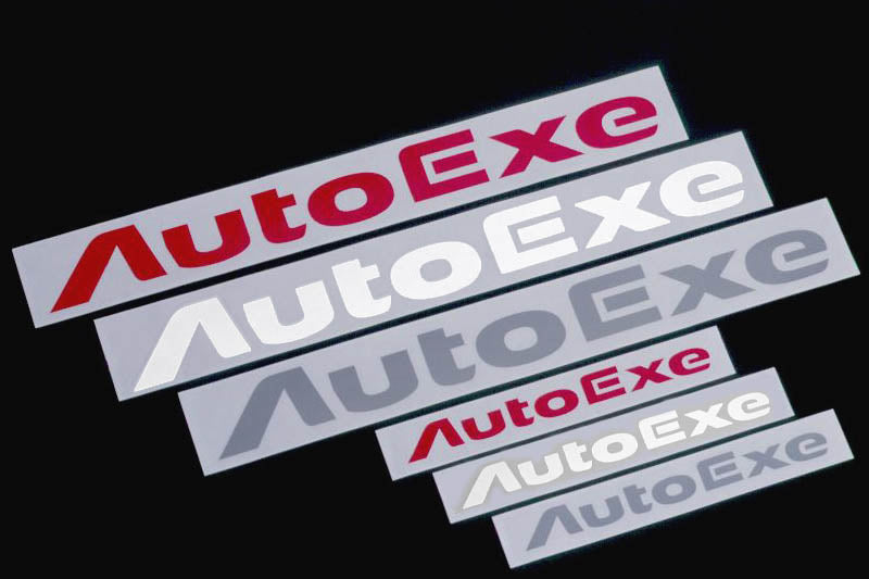 AUTOEXE LOGO STICKER S RED FOR  A11300-03